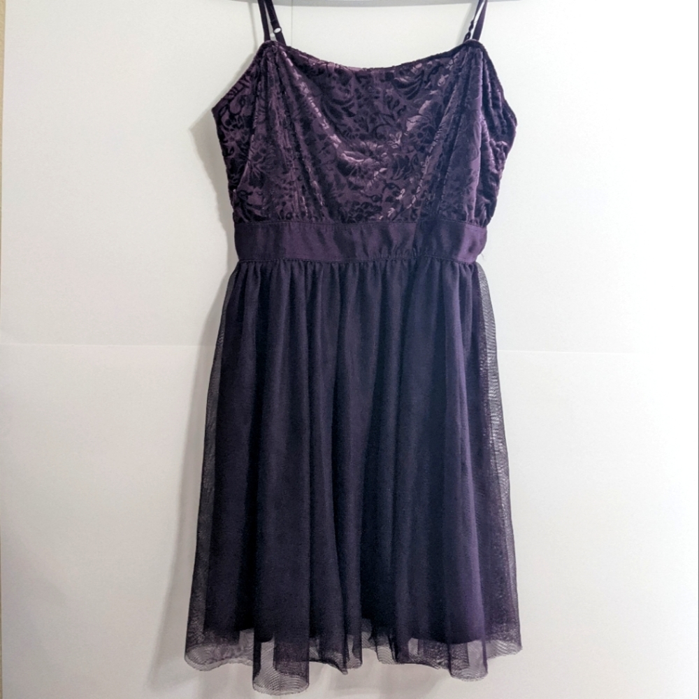 Garage Velvet purple Dress Size Small